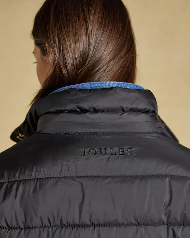 Joules Windborough Longline Padded Coat with Hood - Black