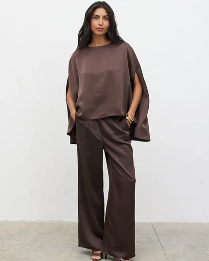 Breya Cape Floaty Satin Top