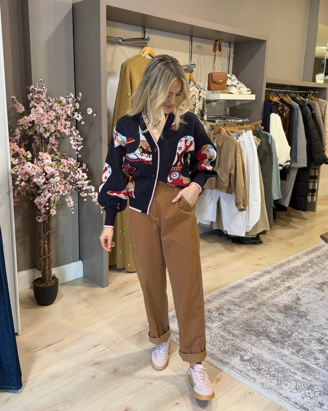 Guess Coreline Barrel Leg Trousers