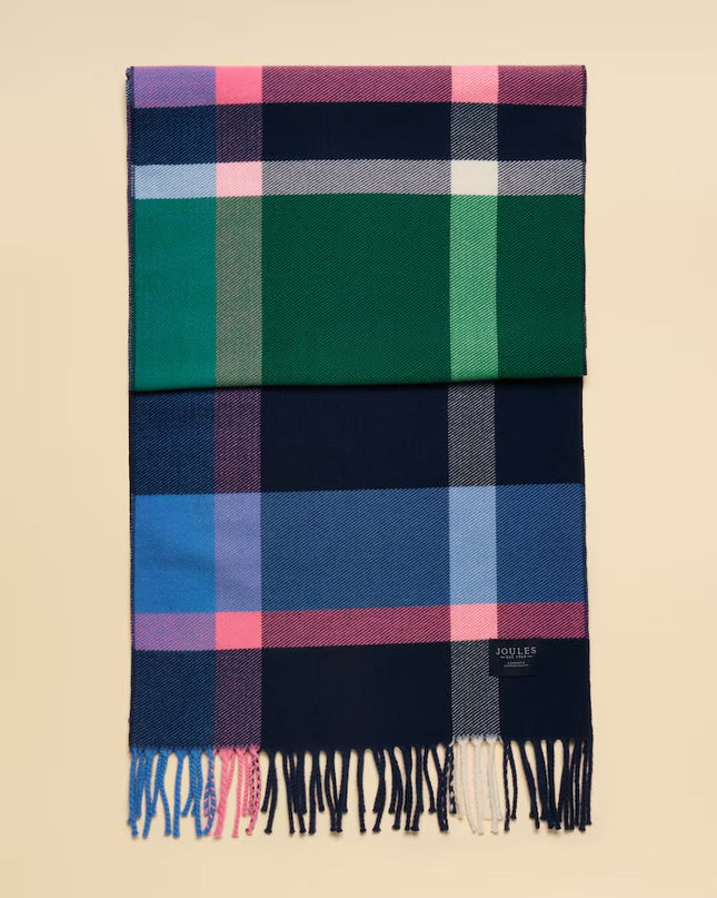 Joules Langtree Scarf - Navy & Pink