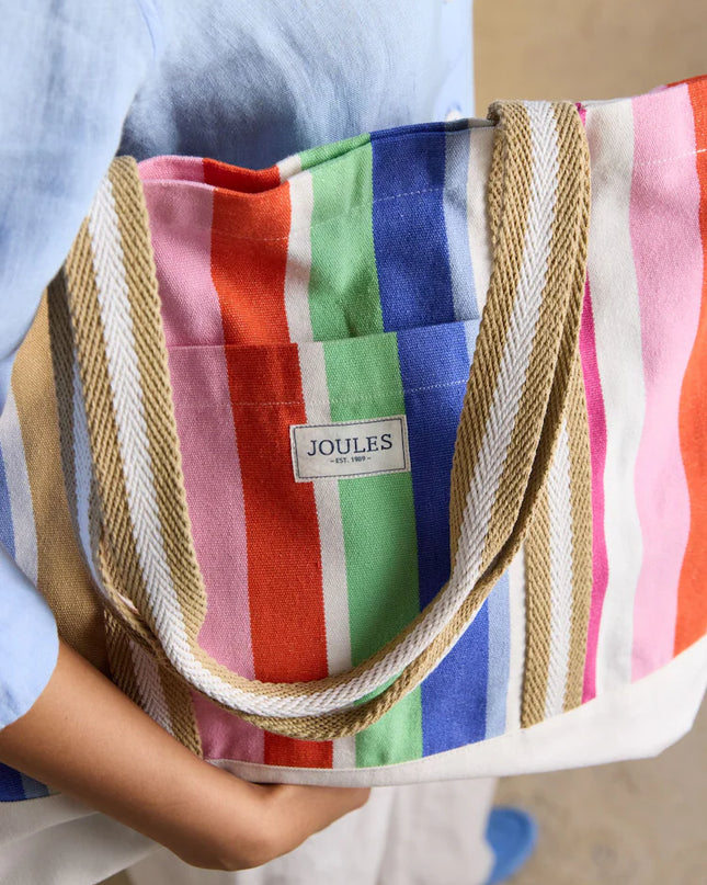 Promenade Canvas Tote Bag - Multi Stripe