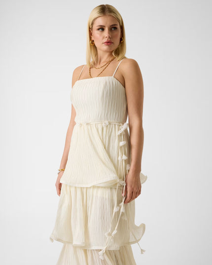 Guess Chiffon Flounced Midi Dress