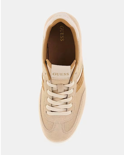 Guess Nolinas Leather-Blend Sneaker -Beige