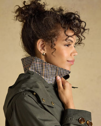 Rainmore Waterproof Button Through Raincoat -  Khaki Green