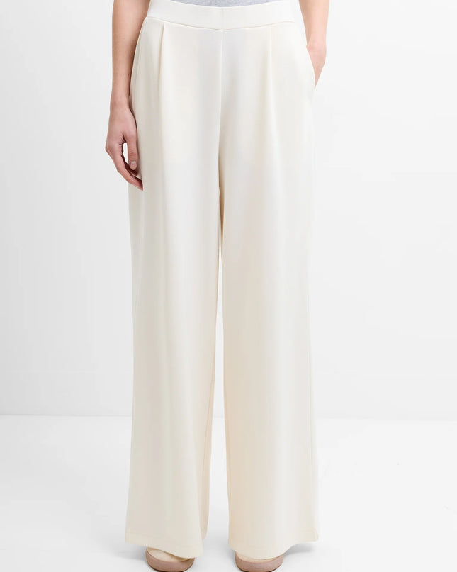 French Connection Wren Wide Leg Trousers - Porcelain Cream