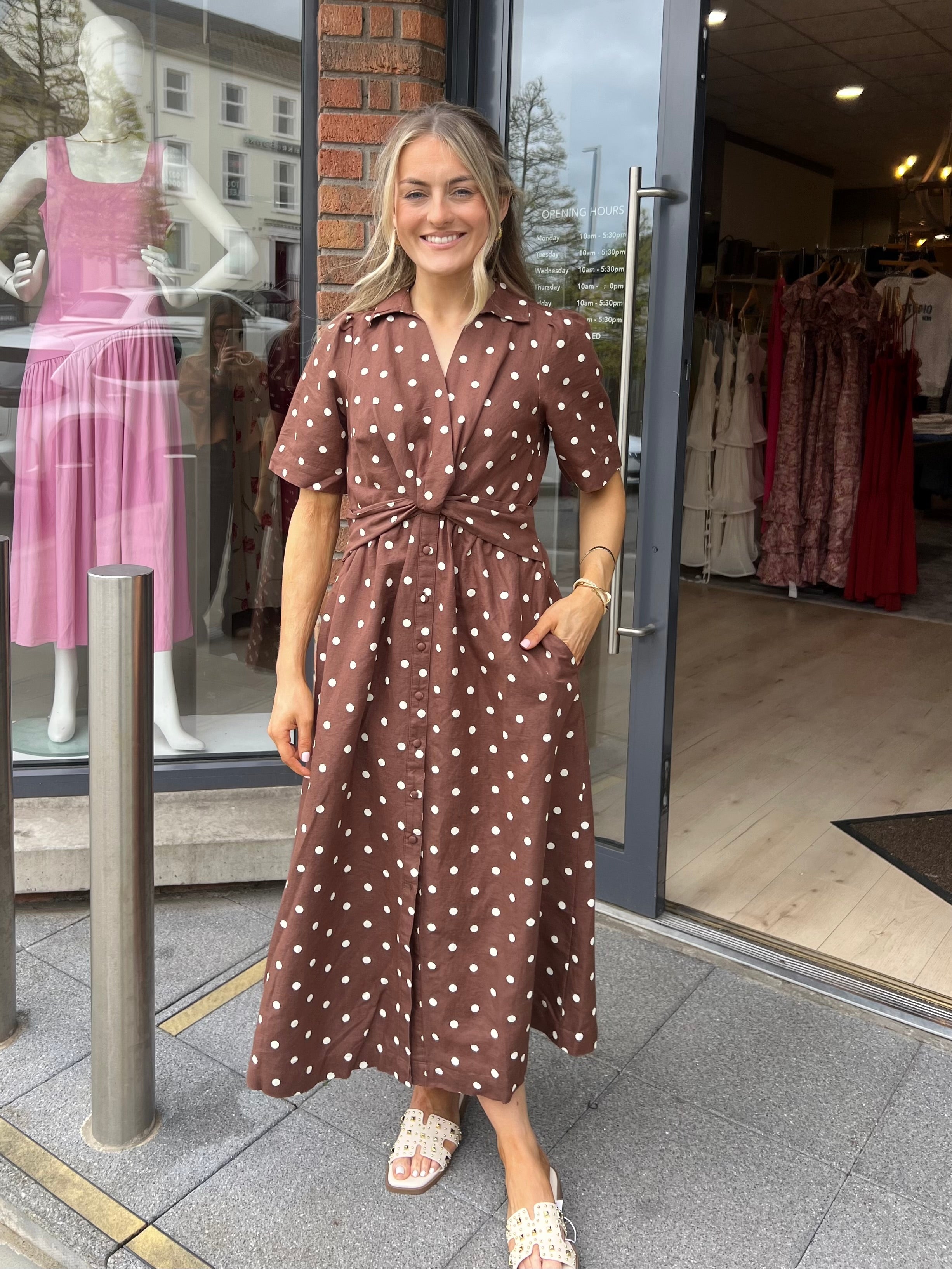 Marina Midi Linen Blend Dress
