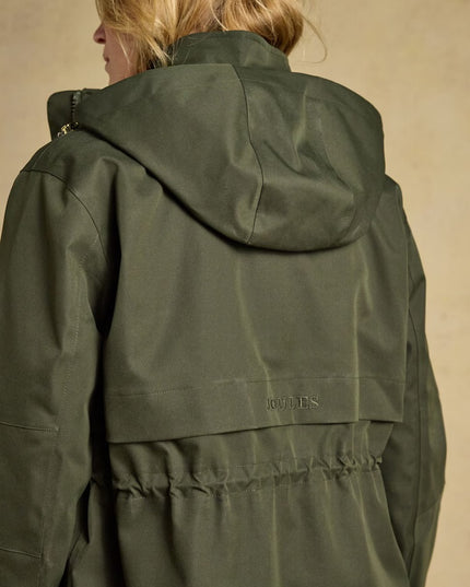 Joules Stormwell Waterproof Raincoat with Hood - Khaki Green