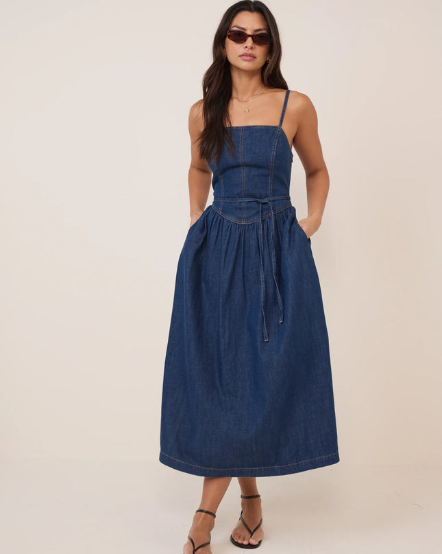 Denim Jones Midi Dress - Dark Blue