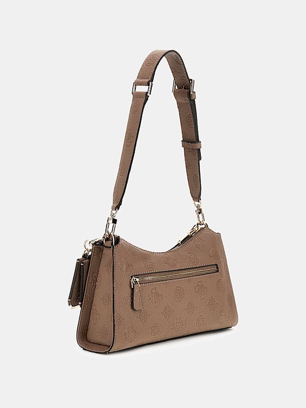 Guess Cresida II Top Zip - Dark Taupe Logo