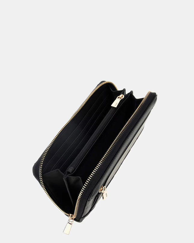Guess Adelasia Large Zip Around Purse - Black