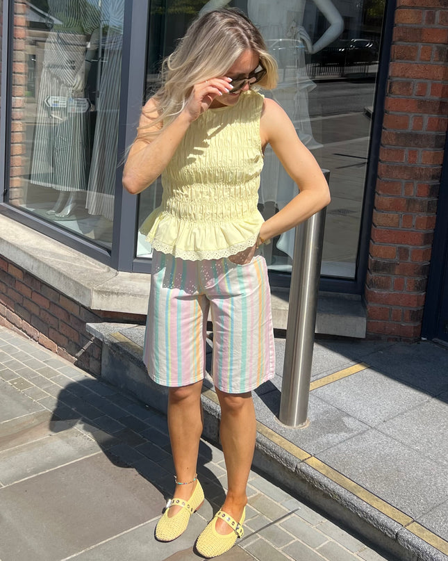 Stripe Jorts - Pastel Multi