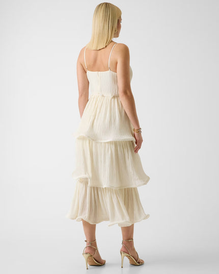 Guess Chiffon Flounced Midi Dress