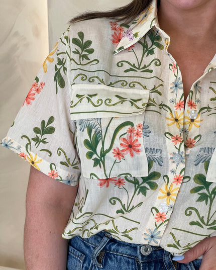 Floral Short Sleeve Shirt - Multi