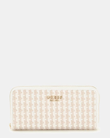 Mirema Woven Maxi Wallet - White Multi