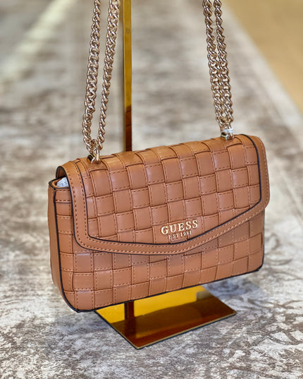 Guess Sandy Convertible Crossbody Flap - Caramel