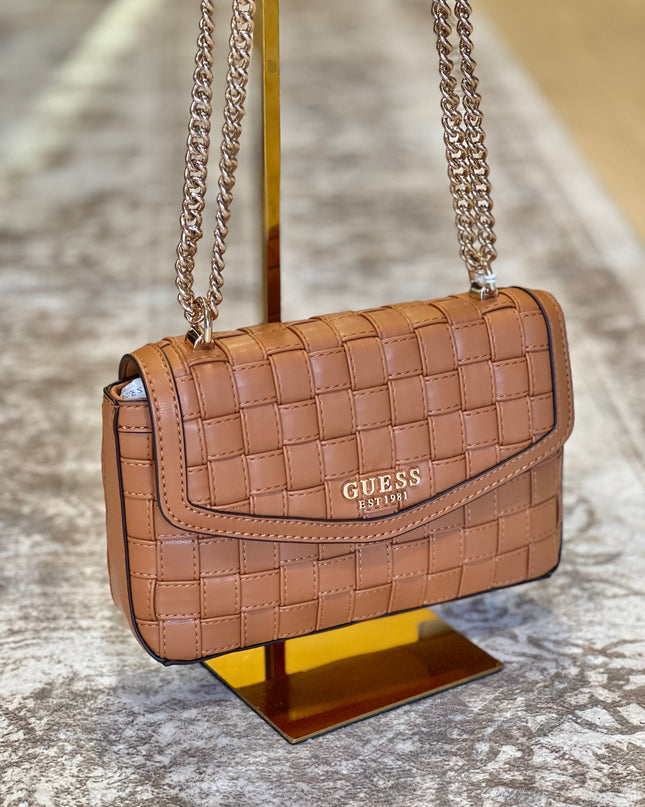Guess Sandy Convertible Crossbody Flap - Caramel