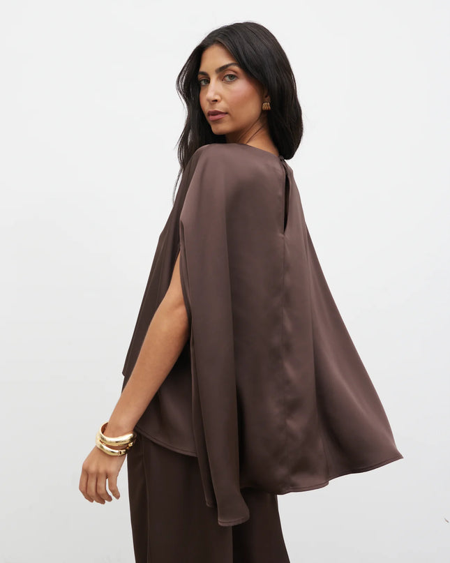 Breya Cape Floaty Satin Top