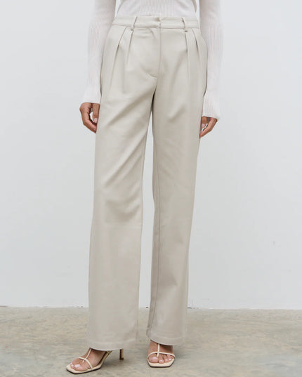 Brady Front Pleat Trouser - Chalk
