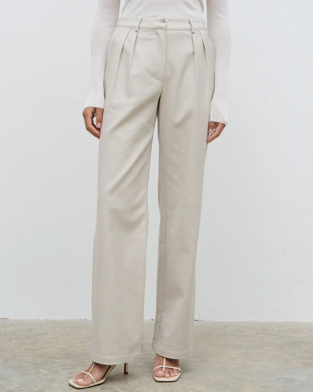 Brady Front Pleat Trouser - Chalk