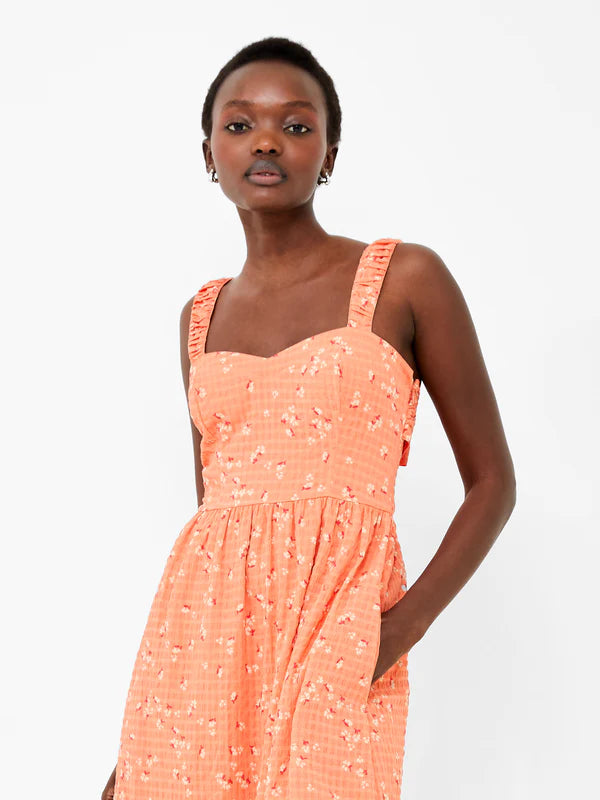 French Connection Erin Gretta Dress - Coral Multi