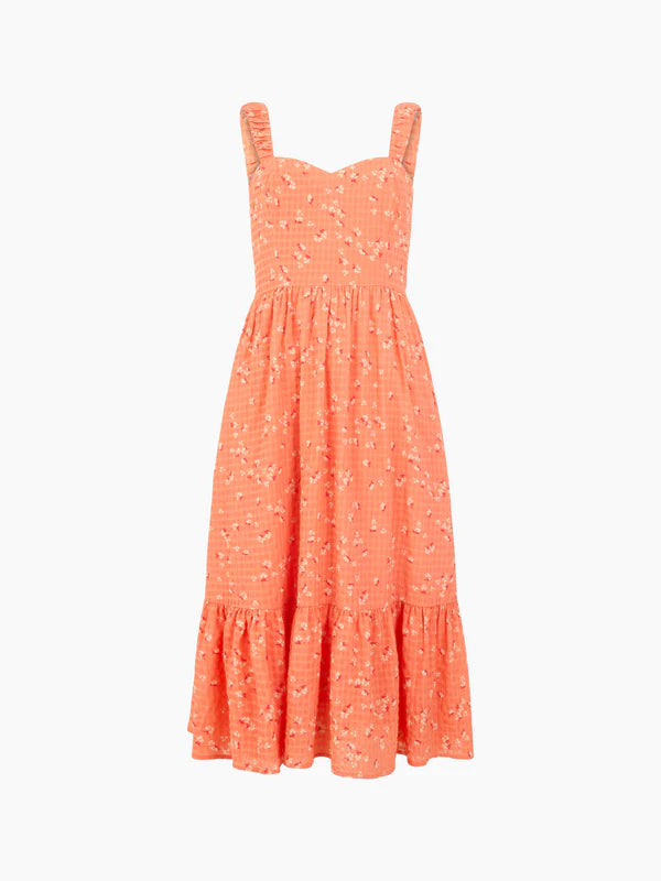 French Connection Erin Gretta Dress - Coral Multi