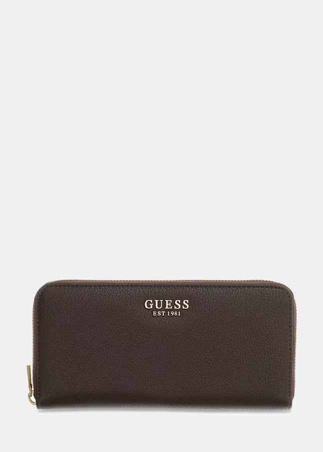 Guess Melody Large Zip Around Purse - Brown
