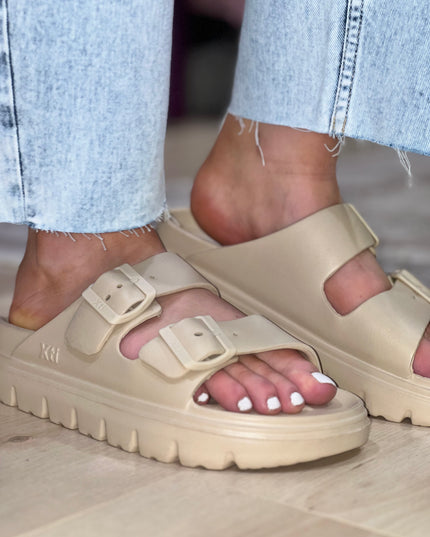 Platform EVA Sandals - Beige