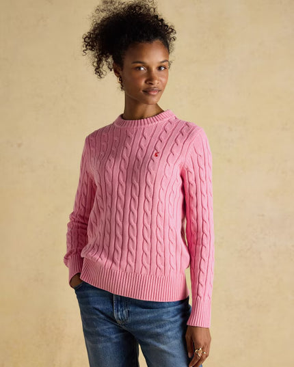 Joules Cable Knit Jumper - Pink