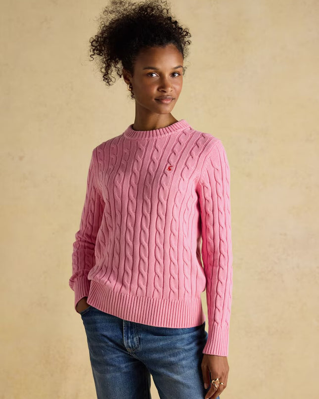 Joules Cable Knit Jumper - Pink