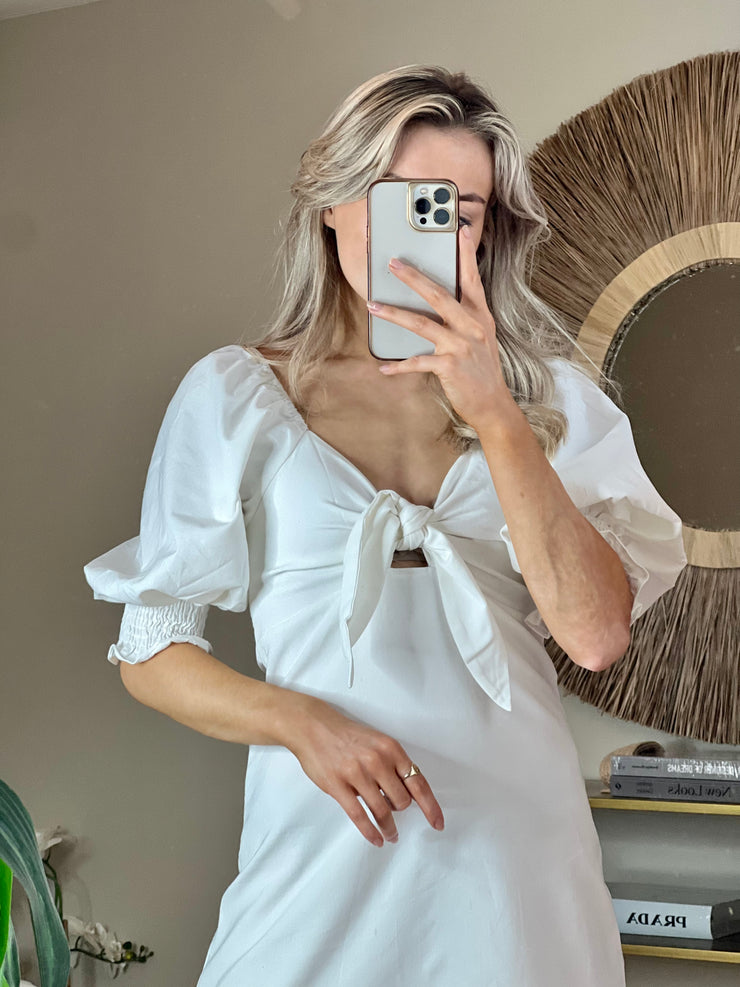 Leah Mini Dress - White