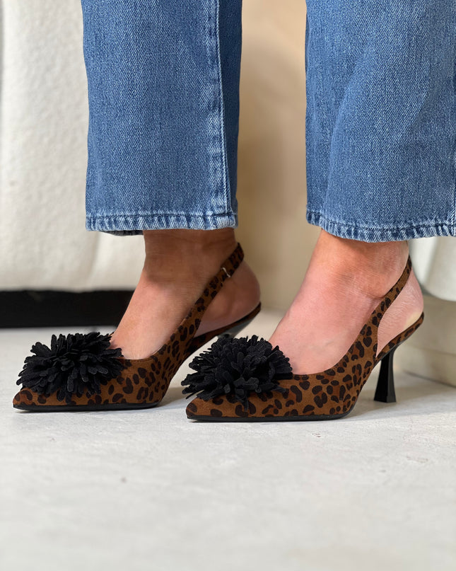 Pom Pom Heels - Leopard