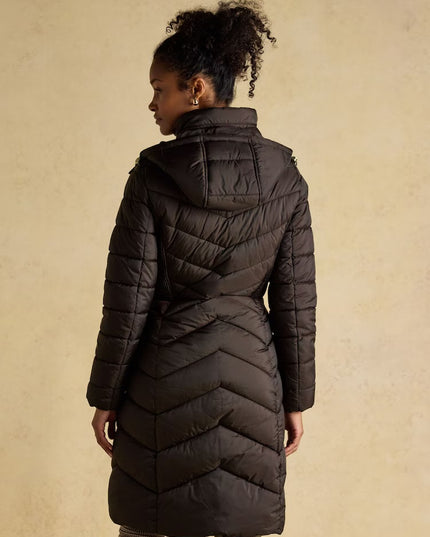 Pembury Longline Padded Coat - Chocolate