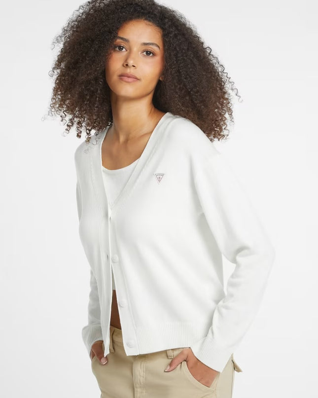 Guess Jeans Mini Triangle Cardigan - Warm White