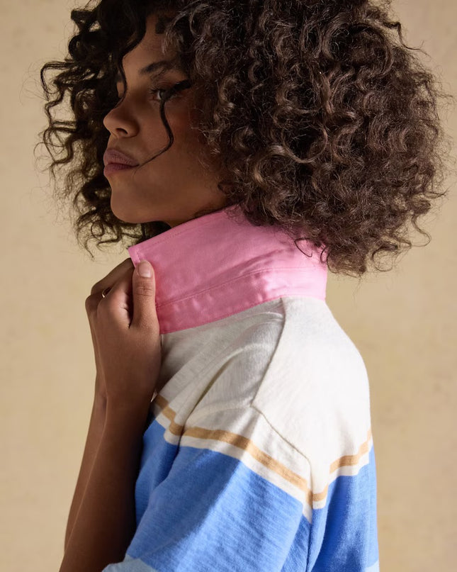 Leighton Short Sleeve Rugby Shirt - Multi Stripe