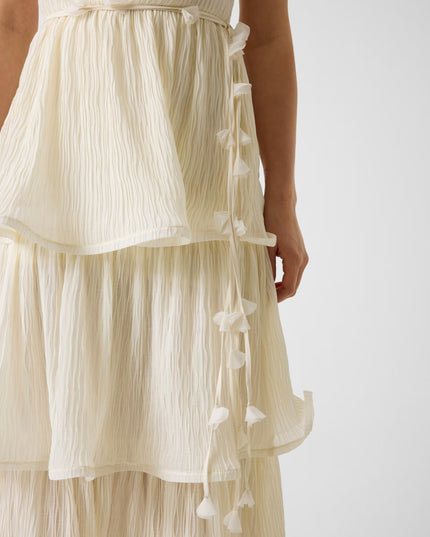 Guess Chiffon Flounced Midi Dress