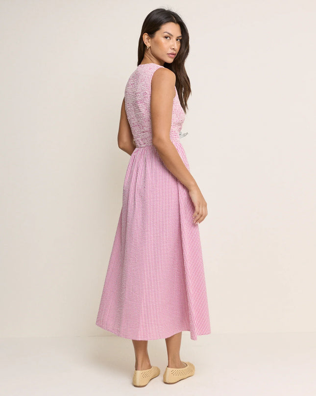 Sleeveless Eliza Midi Dress - Pink