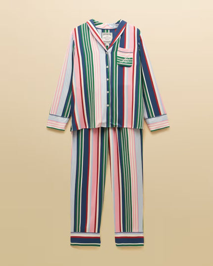 Alma Multi Stripe Woven Pyjama Set