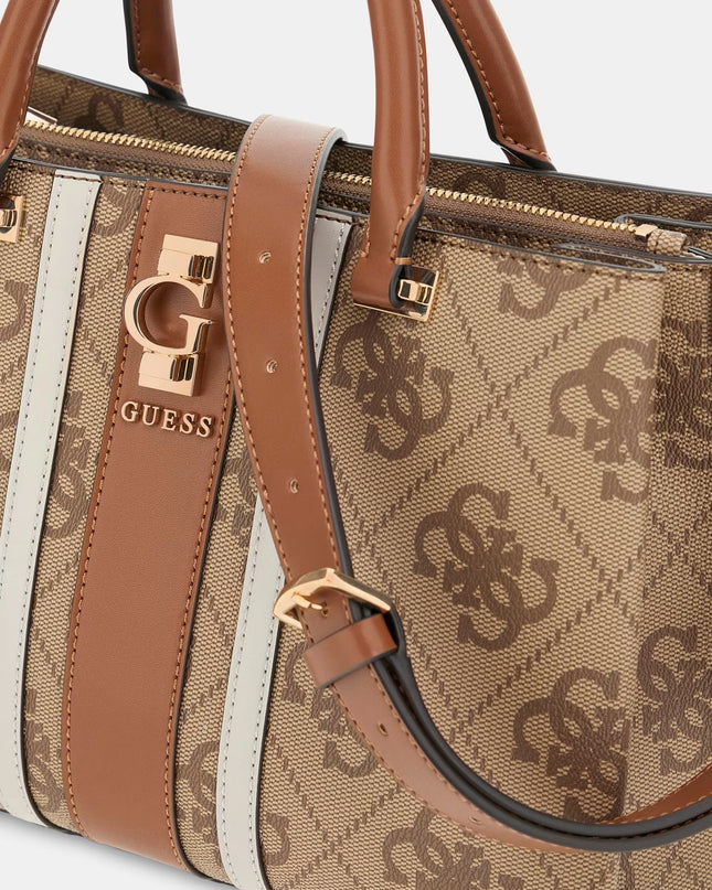 Guess Erenia 4G Logo Handbag - Light Brown