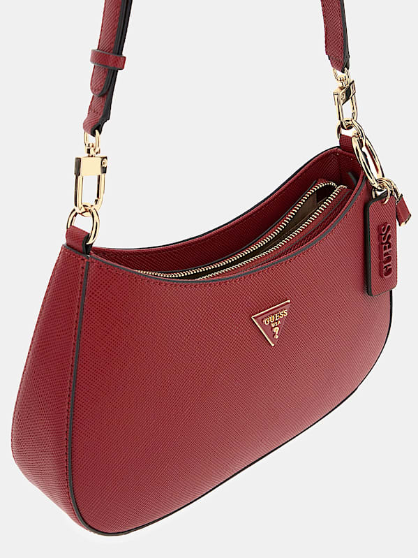 Guess Noelle II Top Zip Shoulder Bag - Garnet