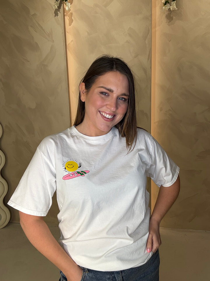 Wave Graphic T-Shirt - White