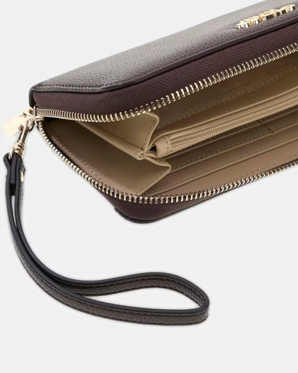 Guess Melody Large Zip Around Purse - Brown