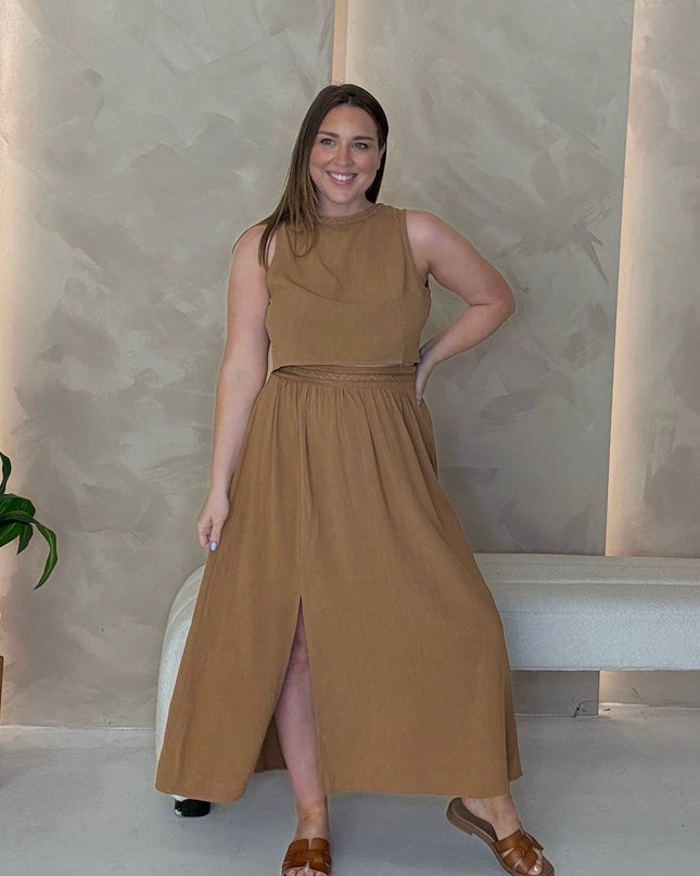 Braid Skirt - Brown
