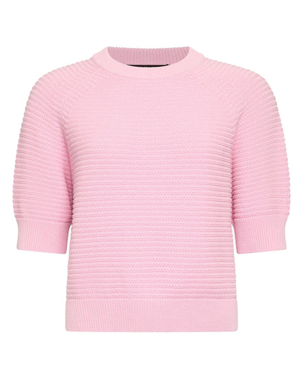 French Connection Lily Mozart Short Sleeve Knit - Light Pink