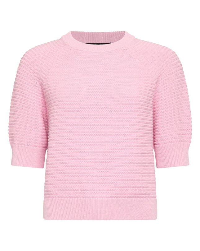 French Connection Lily Mozart Short Sleeve Knit - Light Pink