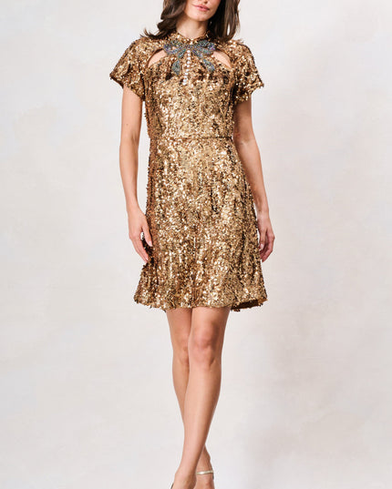 Lux Sequin Mini Dress - Gold