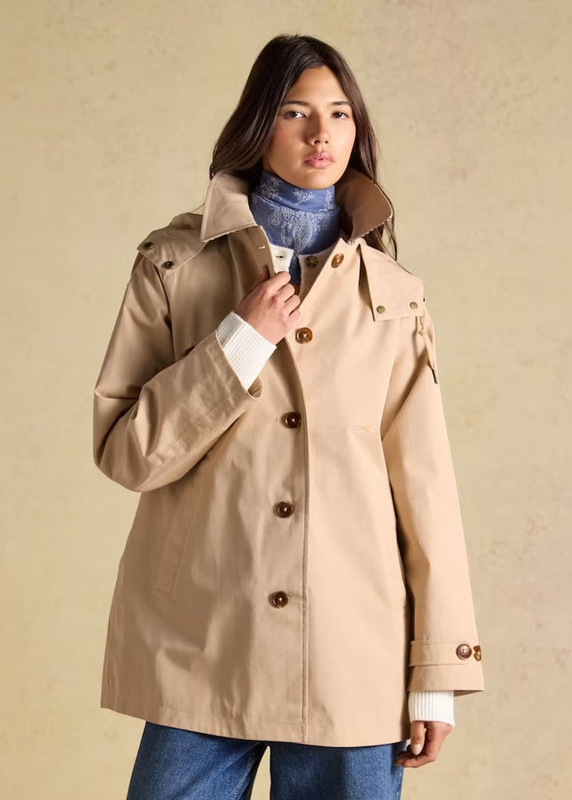 Rainmore Waterproof Button Through Raincoat -  Irish Cream