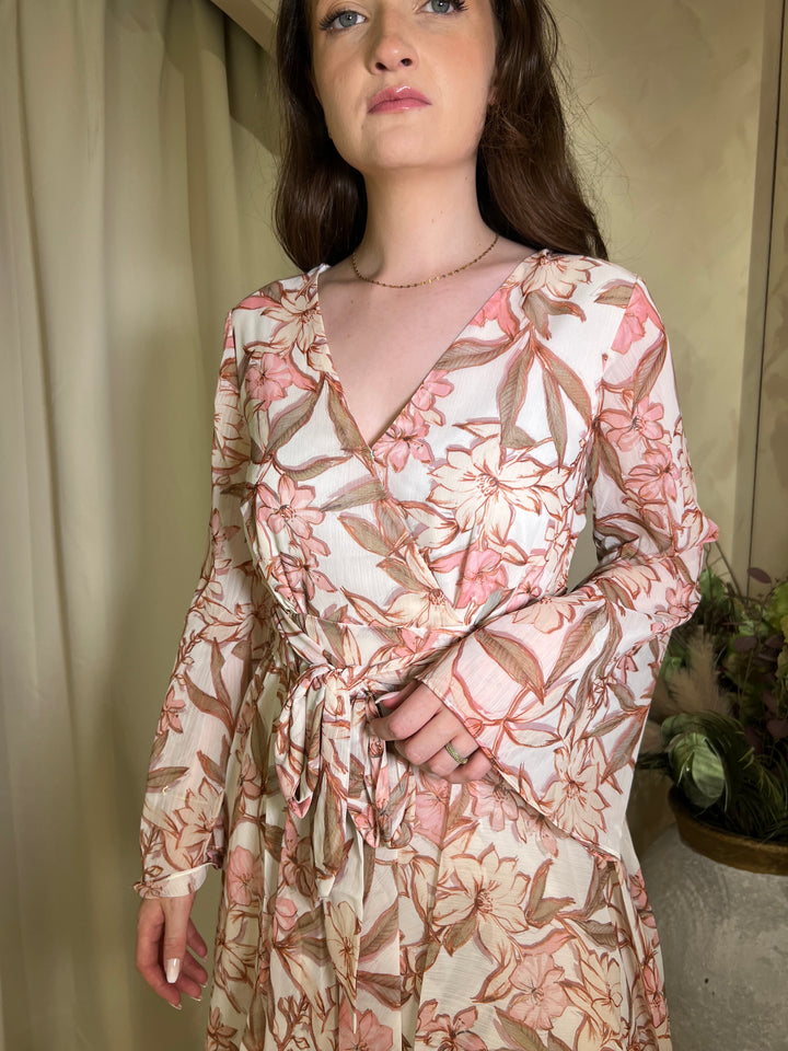Guess Laila Mini Flare Dress - Natural Flower