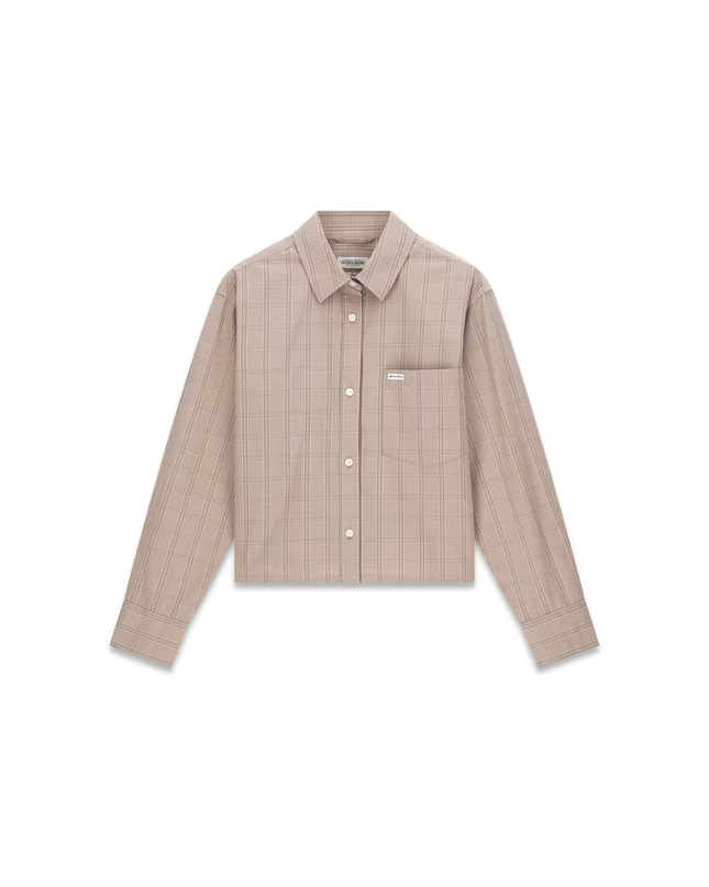 Guess Jeans Cropped Woven Shirt - Safari Beige