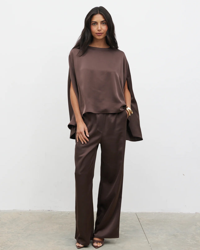 Breya Cape Floaty Satin Top