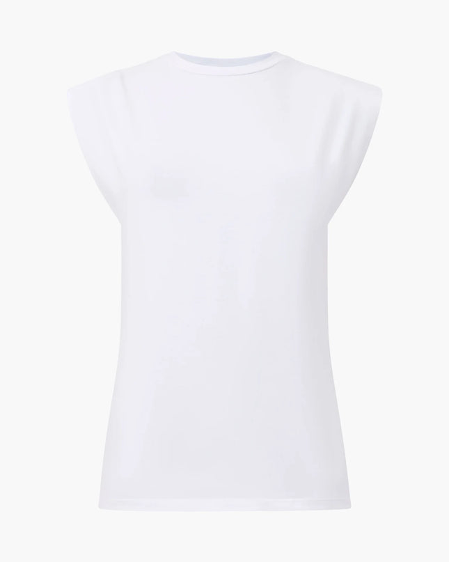 French Connection Rallie Shoulder Pad Tank Top - White